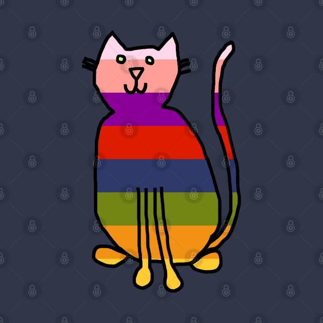 Rainbow Cat by ellenhenryart