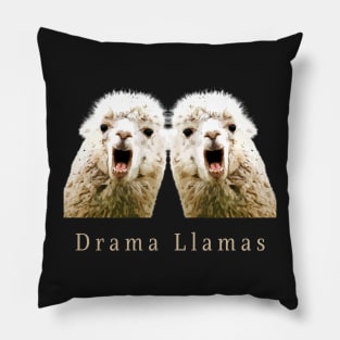 Drama Llamas - for dark background Pillow