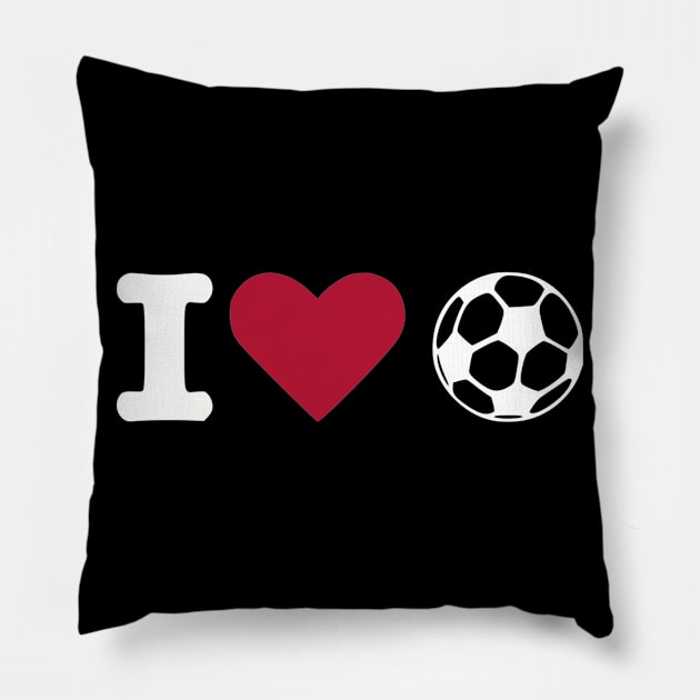 I love Soccer Pillow by Designzz