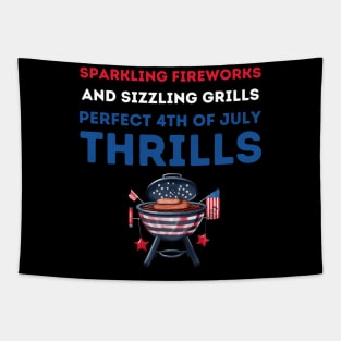 4th of July fireworks and grills Tapestry