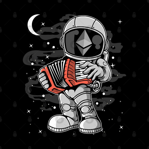 Astronaut Accordion Ethereum ETH Coin To The Moon Crypto Token Cryptocurrency Blockchain Wallet Birthday Gift For Men Women Kids by Thingking About