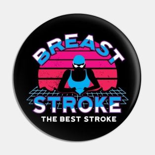 Girls Retro Breaststroke Fan 2 Girls Swim Gift Pin