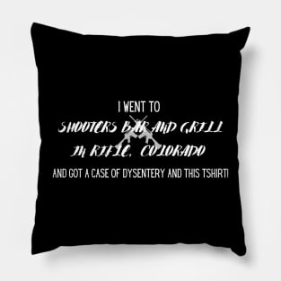 Shooters bar and grill- dark tshirt Pillow