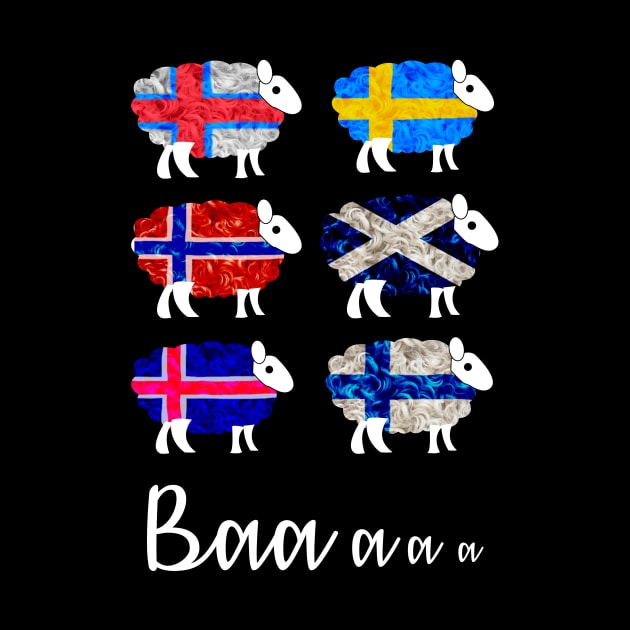 Scandinavian (and Scottish) Baa Sheep by Alex Bleakley