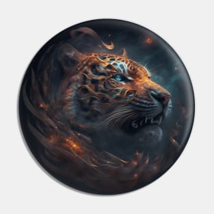 Tiger in Space with unique Design Pin