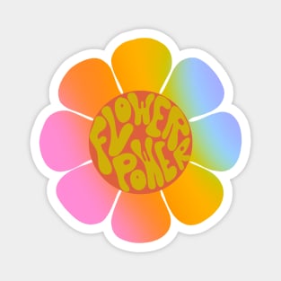 Flower power - rainbow flower Magnet