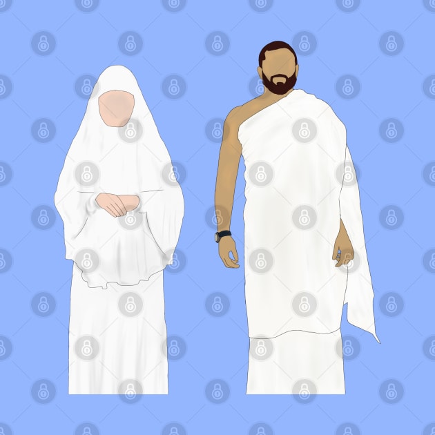 Men & Women in Hajj Hand Drawn by Tilila