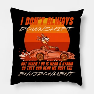 Funny Llama Drag Racing Fast Driver Pillow