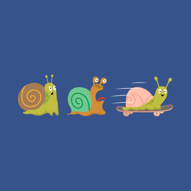 Snails Skateboard Trubo Snail Race - Snail - T-Shirt