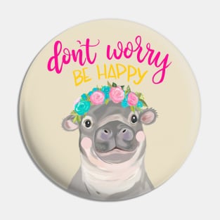 Happy Hippo Pin