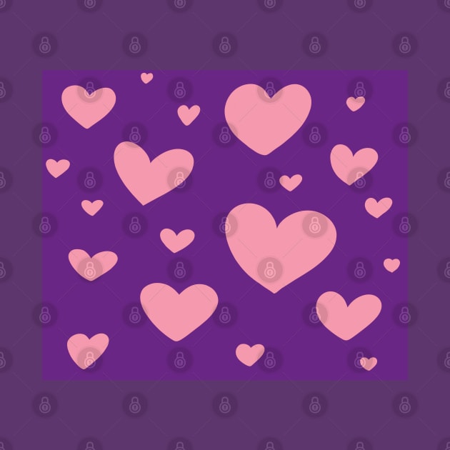 Pink and Purple Heart Pattern by Lady Lilac