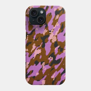 Camouflage - Brown and Orchid Phone Case