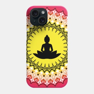 Buddha - A Peaceful Soul Mandala Print Design GC-092-12 Phone Case