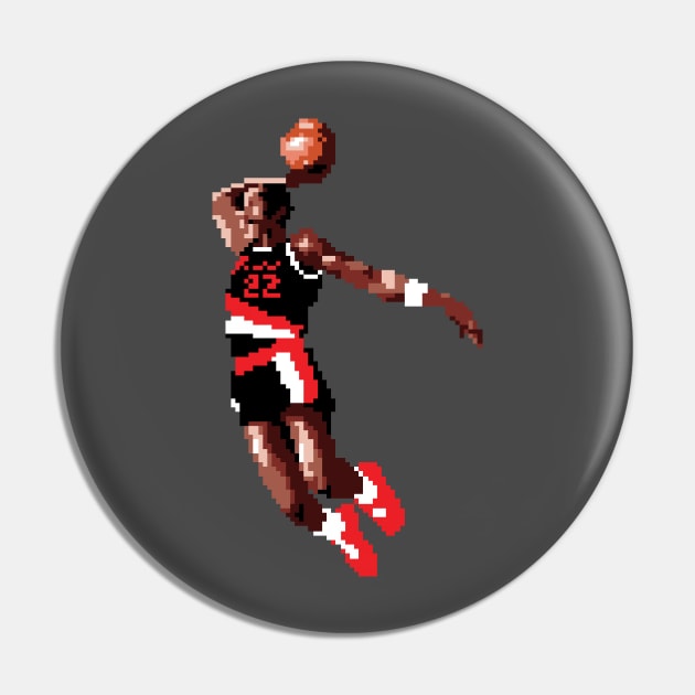 Clyde "The Glide" Pixel Dunk Pin by qiangdade