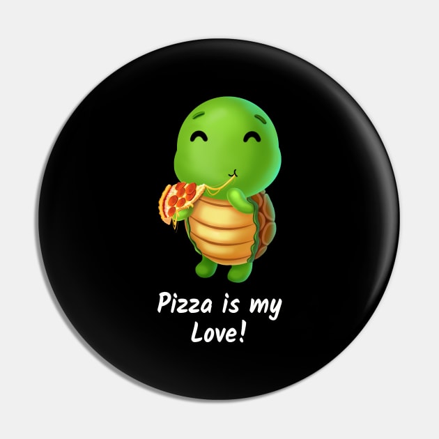 Love Pizza Shirt Fast Food sweet turtle lover Girl Pizza Pin by ELFEINHALB