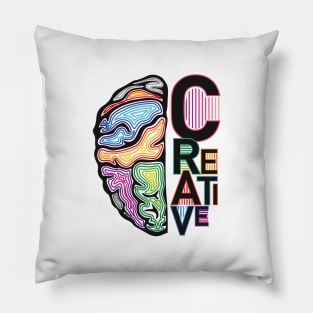 Creative Brain Art Pillow