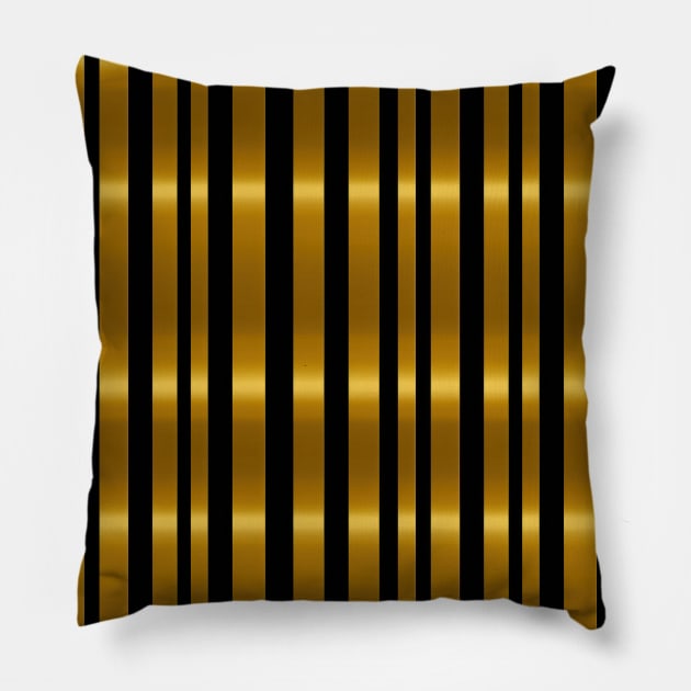 Golden Harmony: Abstract Stripes in Luxe Gold Pillow by star trek fanart and more