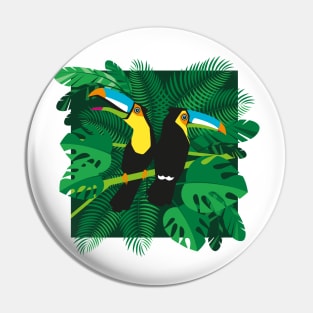 Toucans in the jungle Pin