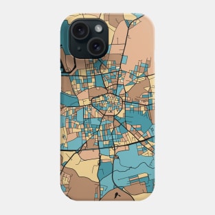 Dortmund Map Pattern in Mid Century Pastel Phone Case