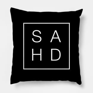 Stay-At-Home Dad (Square), White Text Pillow