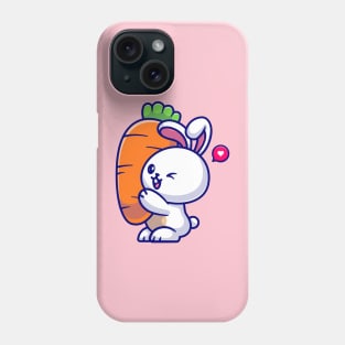 Cute Rabbit Holding Carrot Cartoon Phone Case