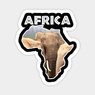 African Wildlife Continent Elephant Family Magnet