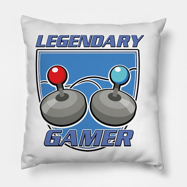 Legendary Gamer logo Pillow by nickemporium1