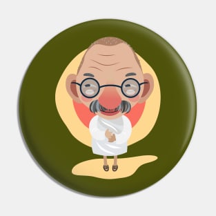 gandhi icon Pin