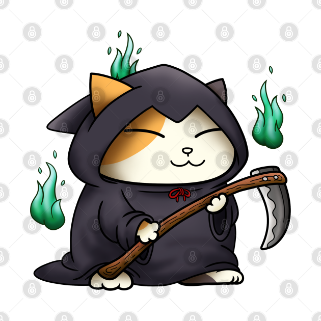 cat grim reaper cartoon