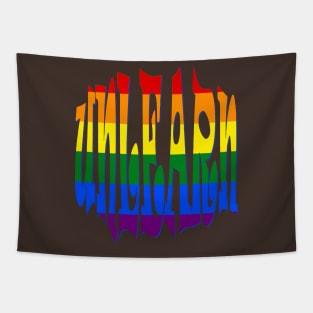 Unlearn Openminded Receptive LGBTQIA Pride Quote Tapestry