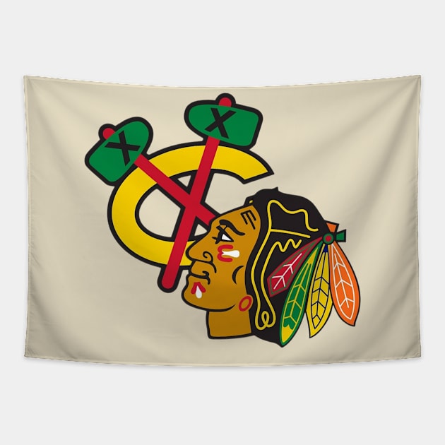 Chicago Blackhawks Tapestry by Jedistudios 