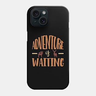 Adventure is waiting graphic with moose elk deer Phone Case