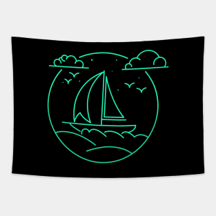 Sail boat Tapestry