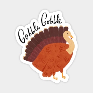 "Gobble Gobble" Thanksgiving Turkey Magnet