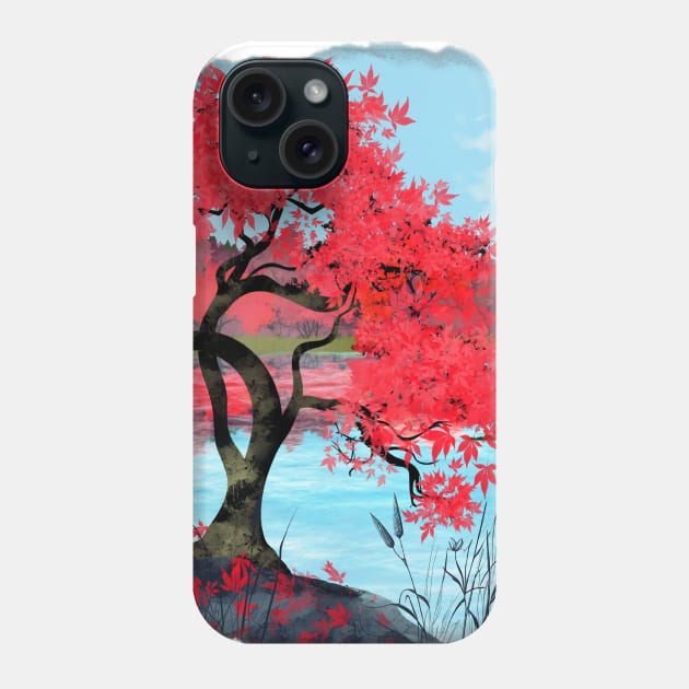 Red Trees Phone Case by Anastasiya Malakhova