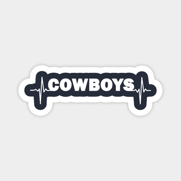 Cowboys heartbeat Magnet by Flyingpanda