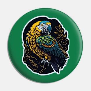 parrot, vintage colors, high detail, Pin