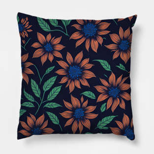 floral pattern design, colorful pattern design Pillow