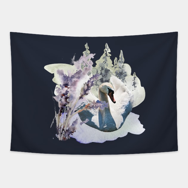 Beautiful Swan Tapestry by incarnations