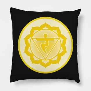 Willpower and confidence are mine Solar Plexus Chakra- Black Pillow