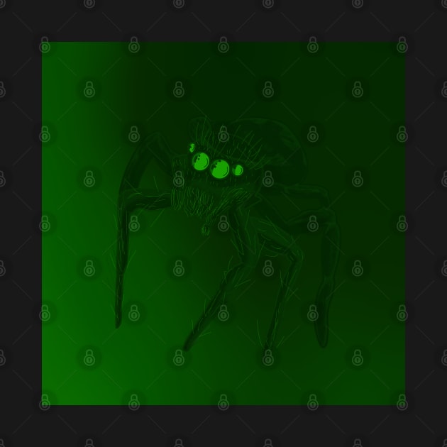 Jumping Spider Drawing V19 (Green 1) by IgorAndMore