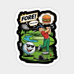 Fore! Fun Golf Adventure with a Hole in One! Magnet