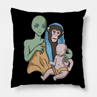 Alien Monkey Human Pillow