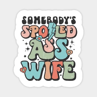 Funky Retro Spoiled Wife, Vintage Inspired, Fun Magnet