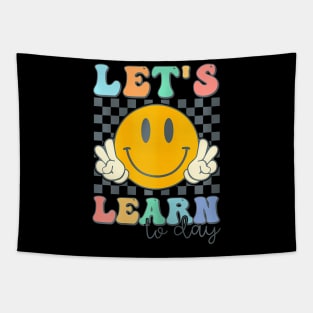 Let's Learn Smile Face Back To School For Teacher Kids Tapestry