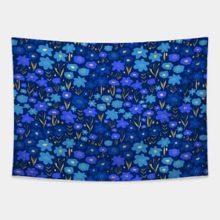 Blue Flower Meadow Tapestry