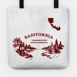 Sadifornia California Flag T-Shirt Socal Norcal Cencal Tee Tote