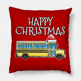 Christmas School Bus Driver Xmas 2022 Pillow