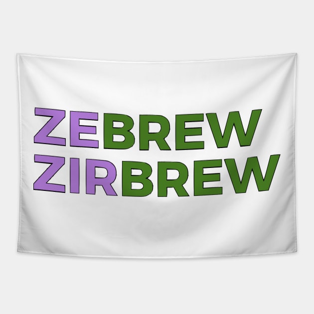 Zebrew/Zirbrew Tapestry by dikleyt