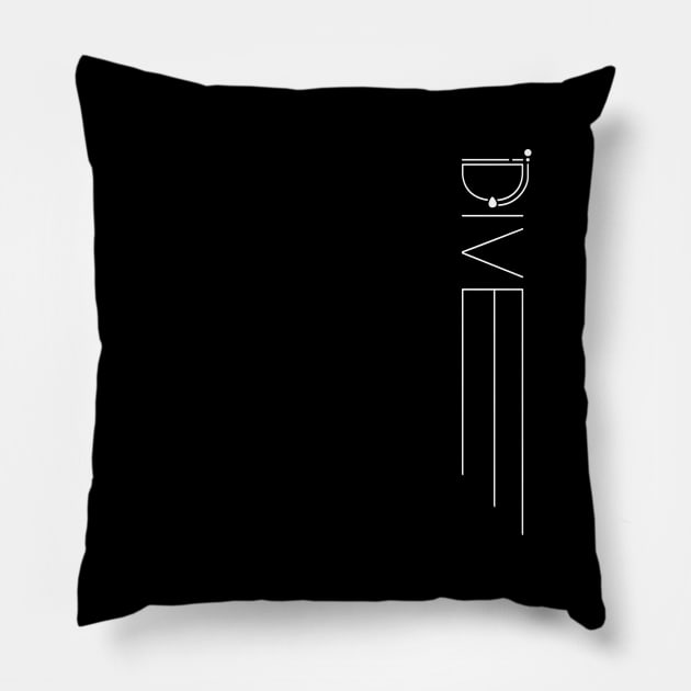 DIVE Line Sporty Bright Pillow by Kaos MotivAsik